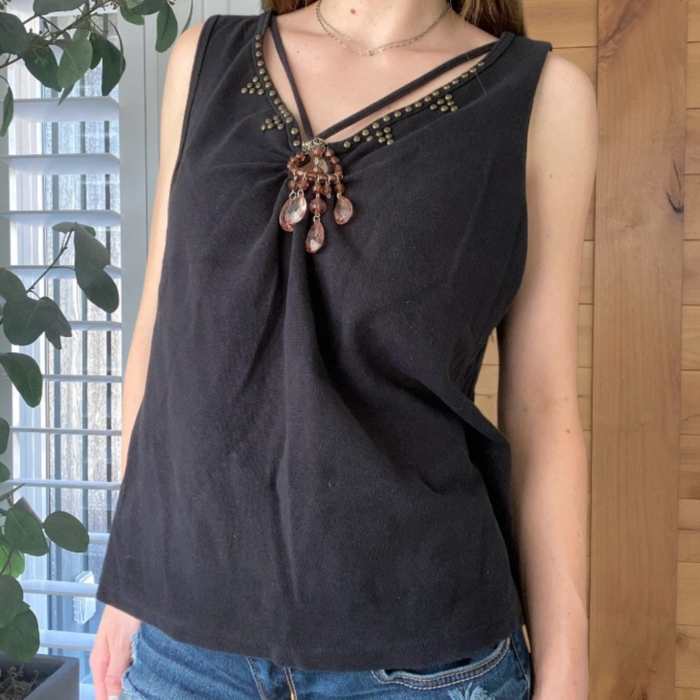 Vintage studded tank top